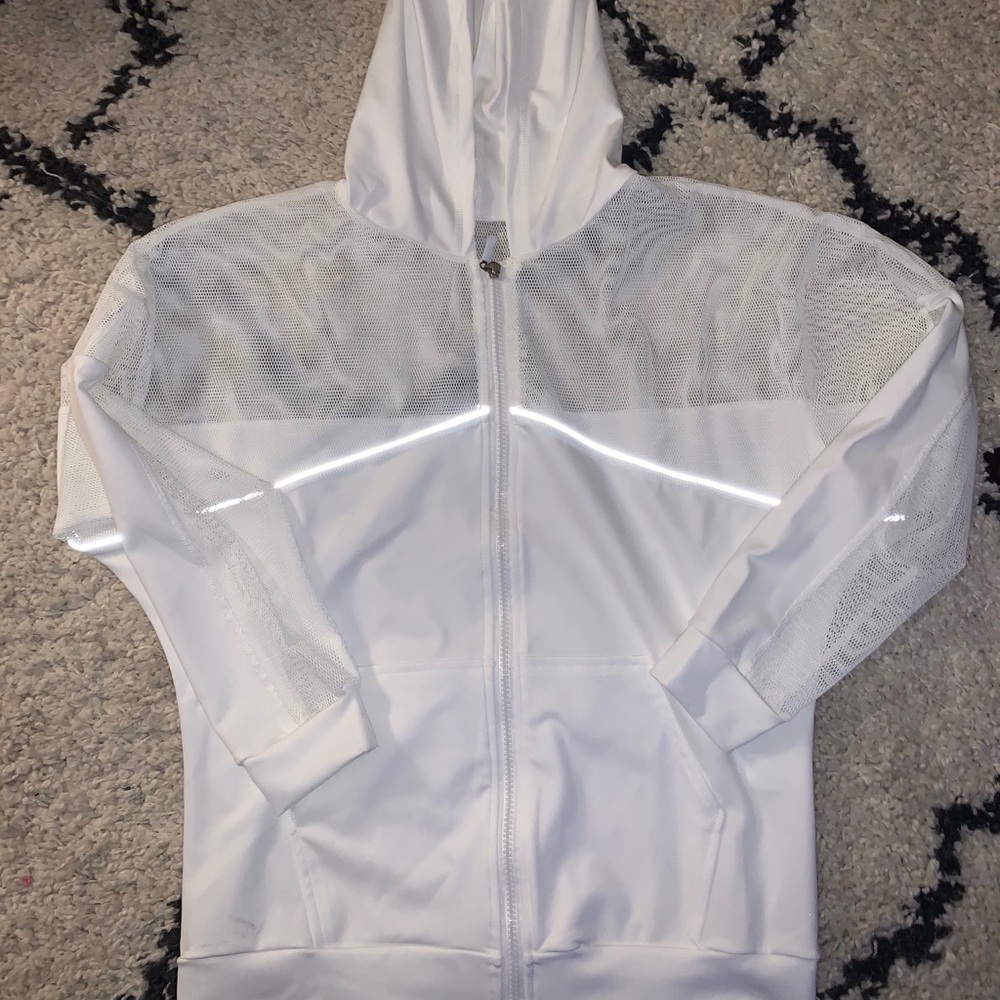white athletic jacket